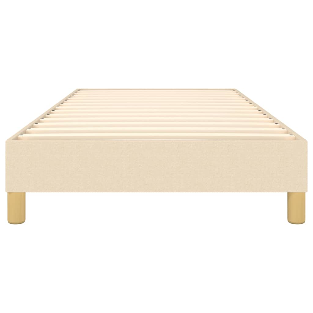 Struttura Letto a Rete a Molle Crema 90x190 cm in Tessuto