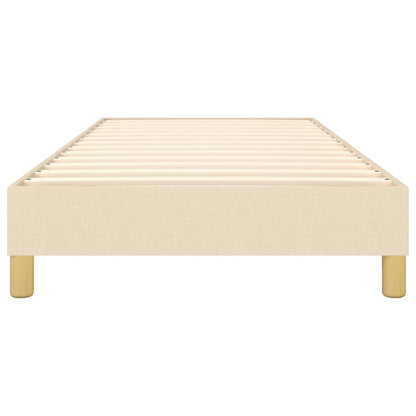 Struttura Letto a Rete a Molle Crema 90x190 cm in Tessuto