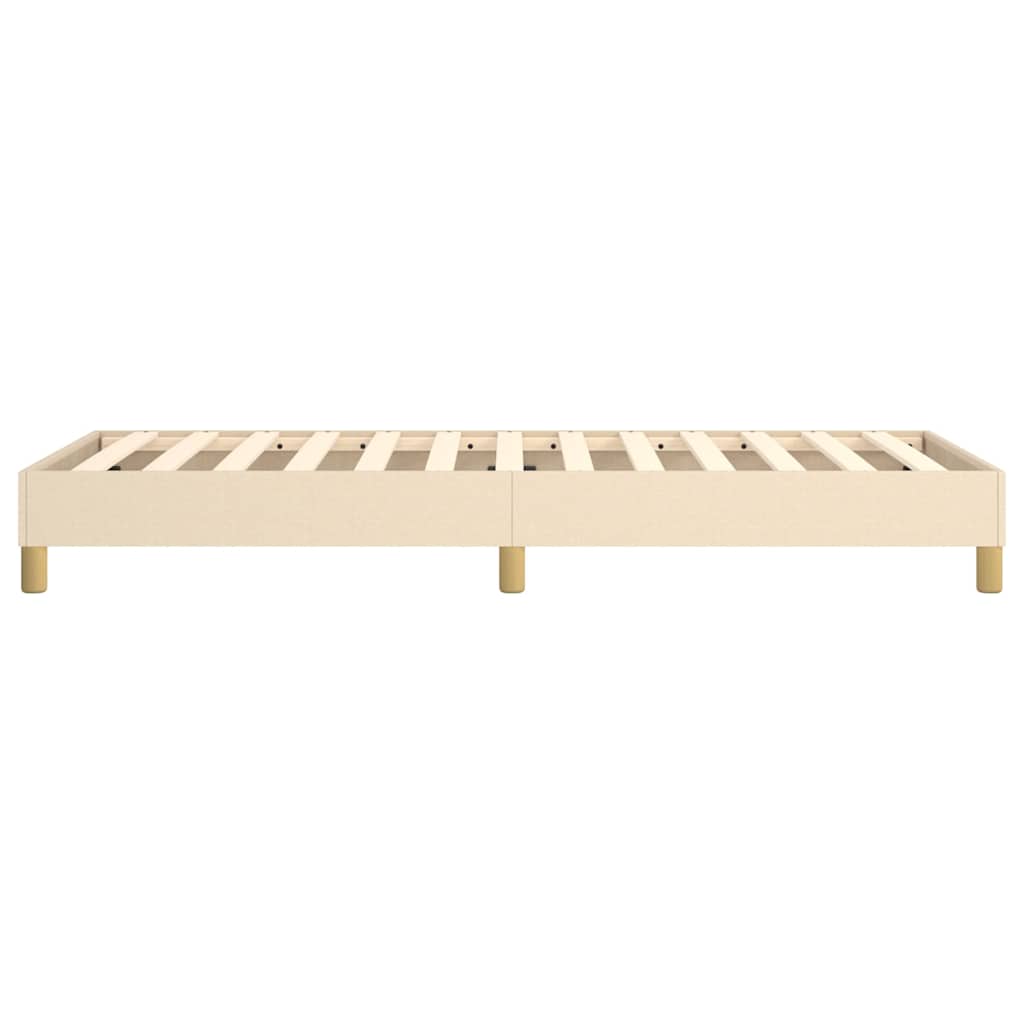 Struttura Letto a Rete a Molle Crema 90x190 cm in Tessuto
