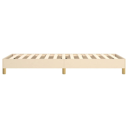 Struttura Letto a Rete a Molle Crema 90x190 cm in Tessuto