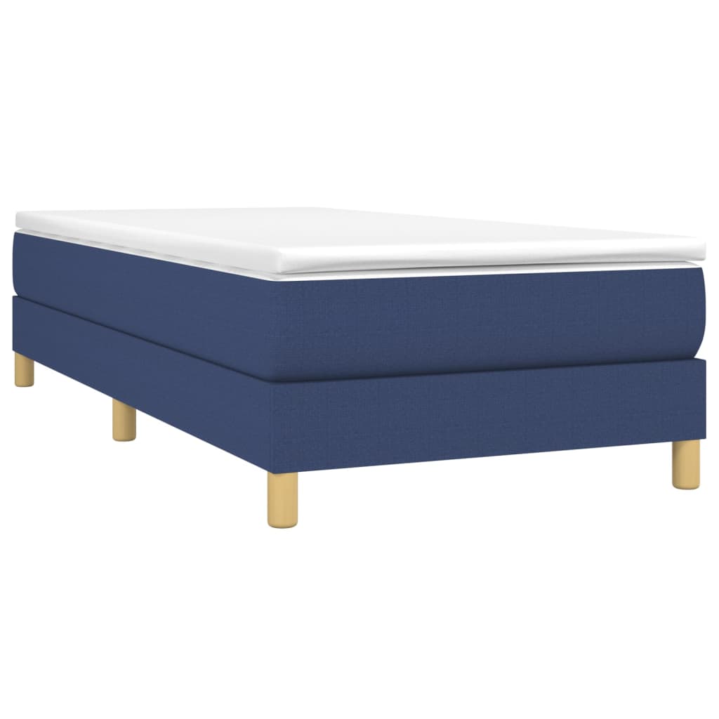 Struttura Letto a Rete a Molle Blu 90x190 cm in Tessuto | homemem39