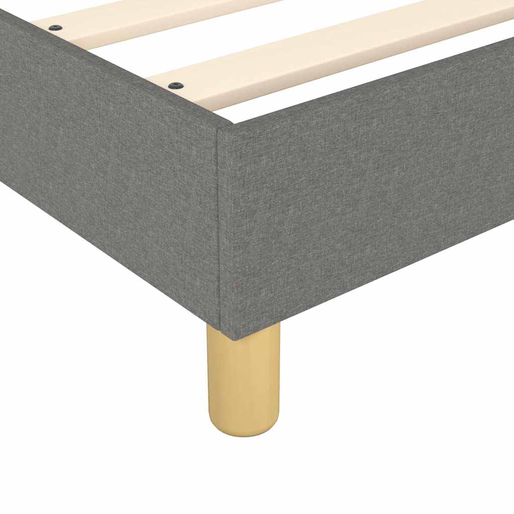 Struttura Letto a Rete a Molle Grigio Scuro 90x200 cm Tessuto