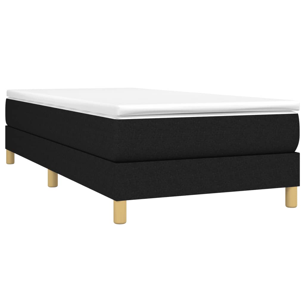 Struttura Letto a Rete a Molle Nero 90x200 cm in Tessuto | homemem39
