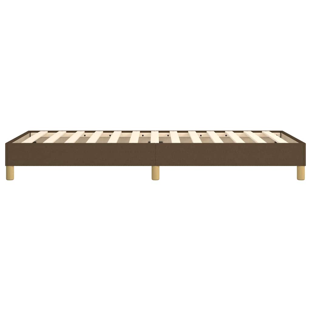 Struttura Letto a Rete a Molle Marrone Scuro 90x200 cm Tessuto
