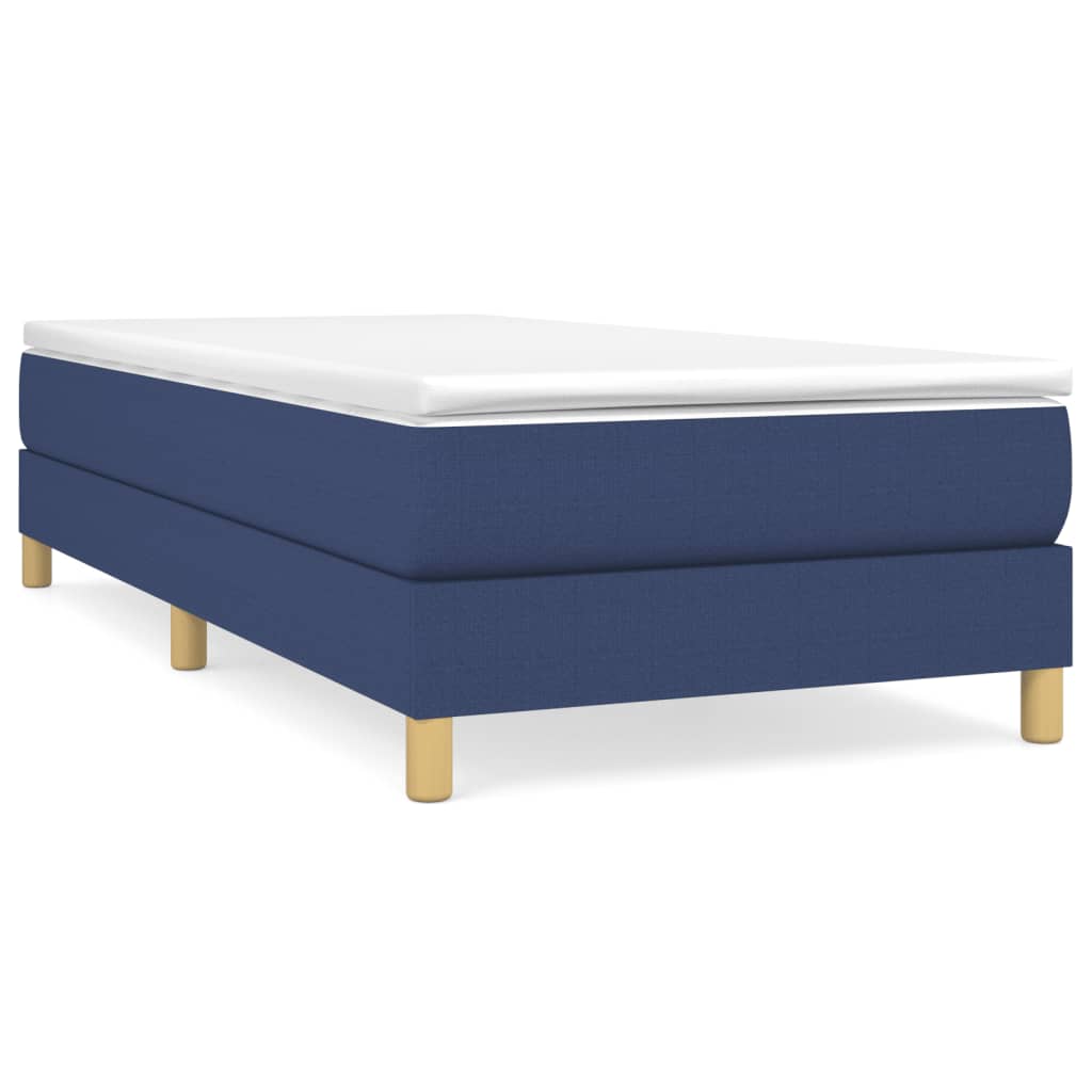 Struttura Letto a Rete a Molle Blu 90x200 cm in Tessuto | homemem39