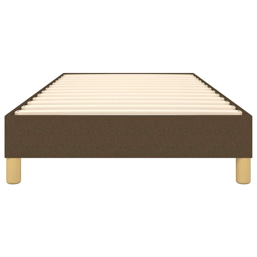 Struttura Letto a Rete a Molle Marrone Scuro 100x200 cm Tessuto