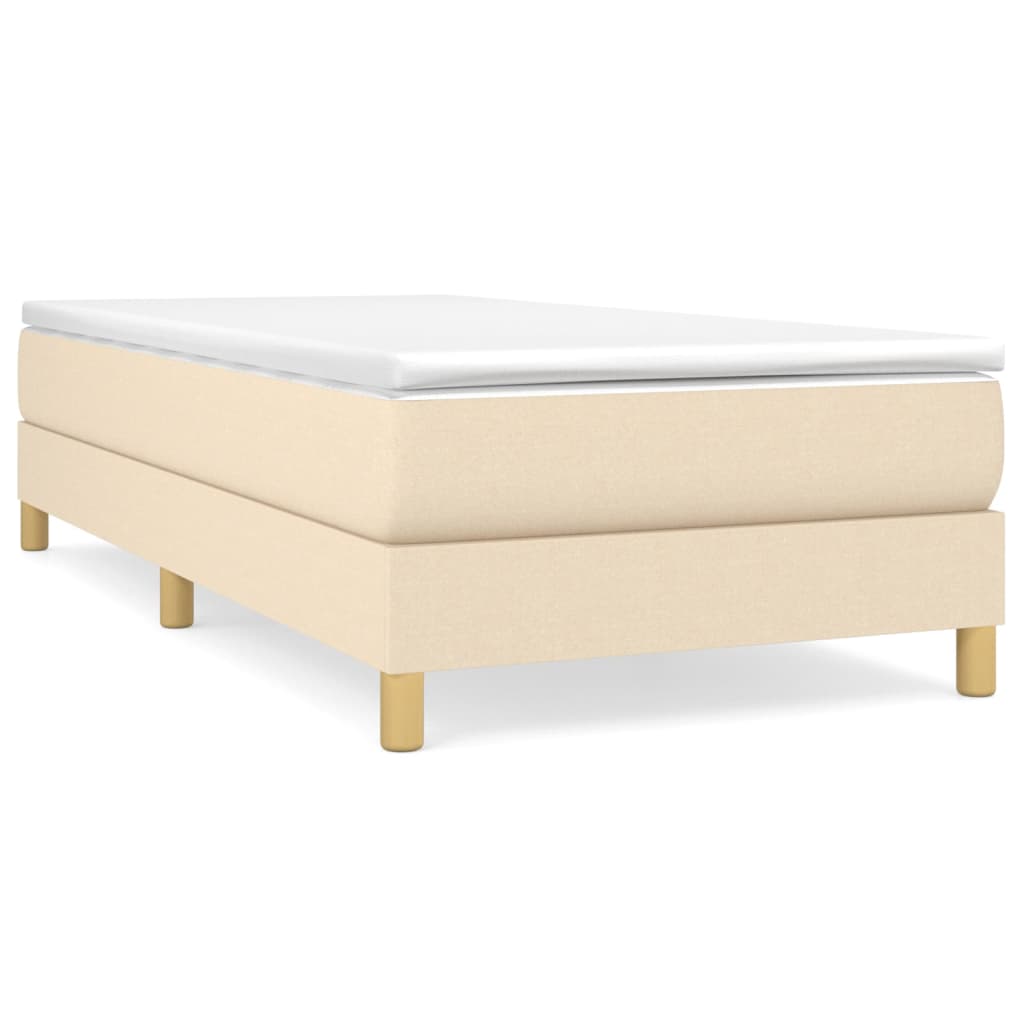 Struttura Letto a Rete a Molle Crema 100x200 cm in Tessuto | homemem39