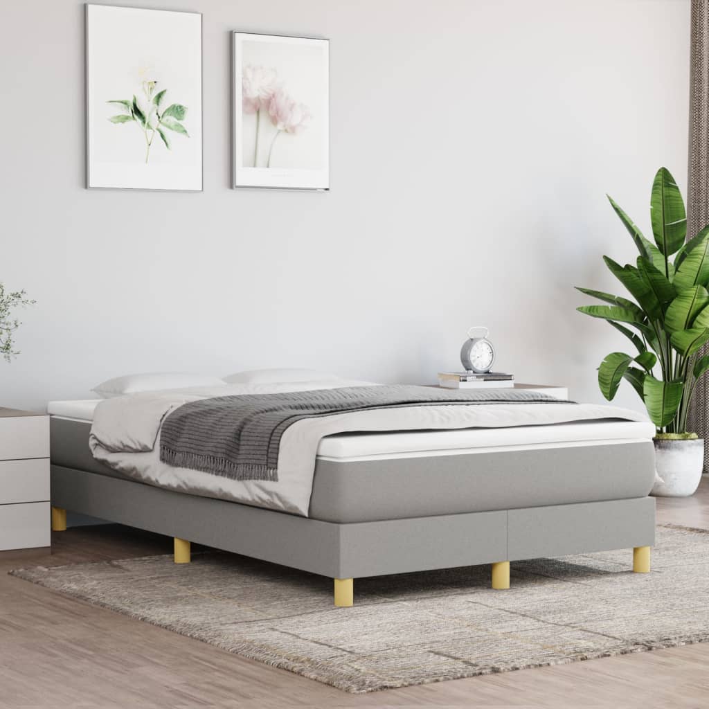 Struttura Letto a Rete a Molle Grigio Chiaro 120x200 cm Tessuto | homemem39