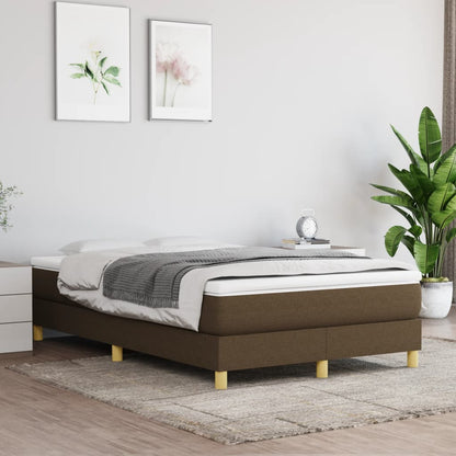 Struttura Letto a Rete a Molle Marrone Scuro 120x200 cm Tessuto | homemem39