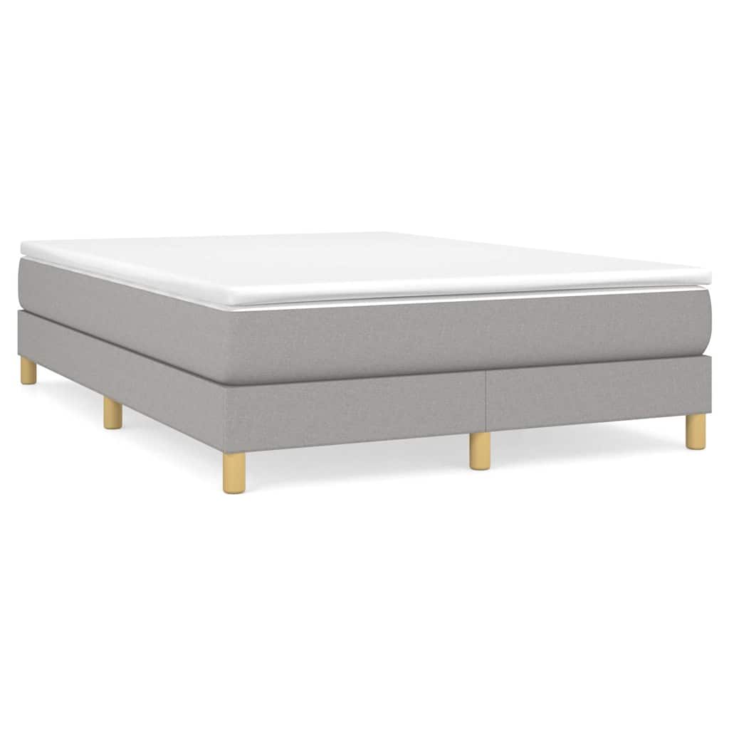 Struttura Letto a Rete a Molle Grigio Chiaro 140x190 cm Tessuto