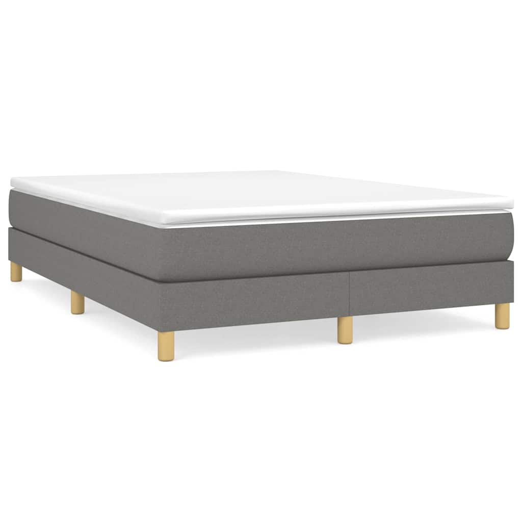 Struttura Letto a Rete a Molle Grigio Scuro 140x190 cm Tessuto