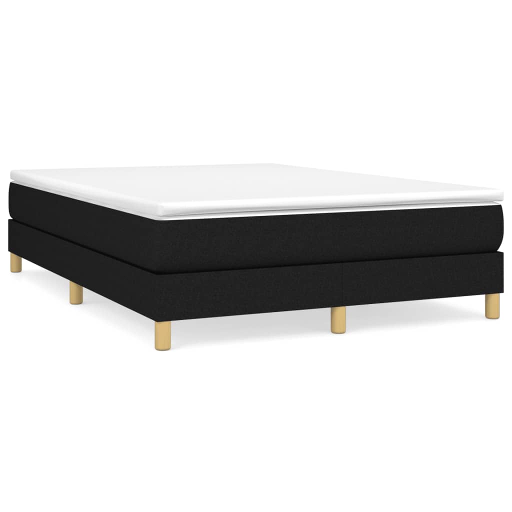 Struttura Letto a Rete a Molle Nero 140x190 cm in Tessuto | homemem39