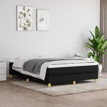 Struttura Letto a Rete a Molle Nero 140x190 cm in Tessuto | homemem39