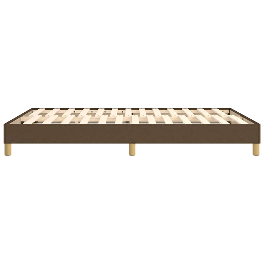 Struttura Letto a Rete a Molle Marrone Scuro 140x190 cm Tessuto