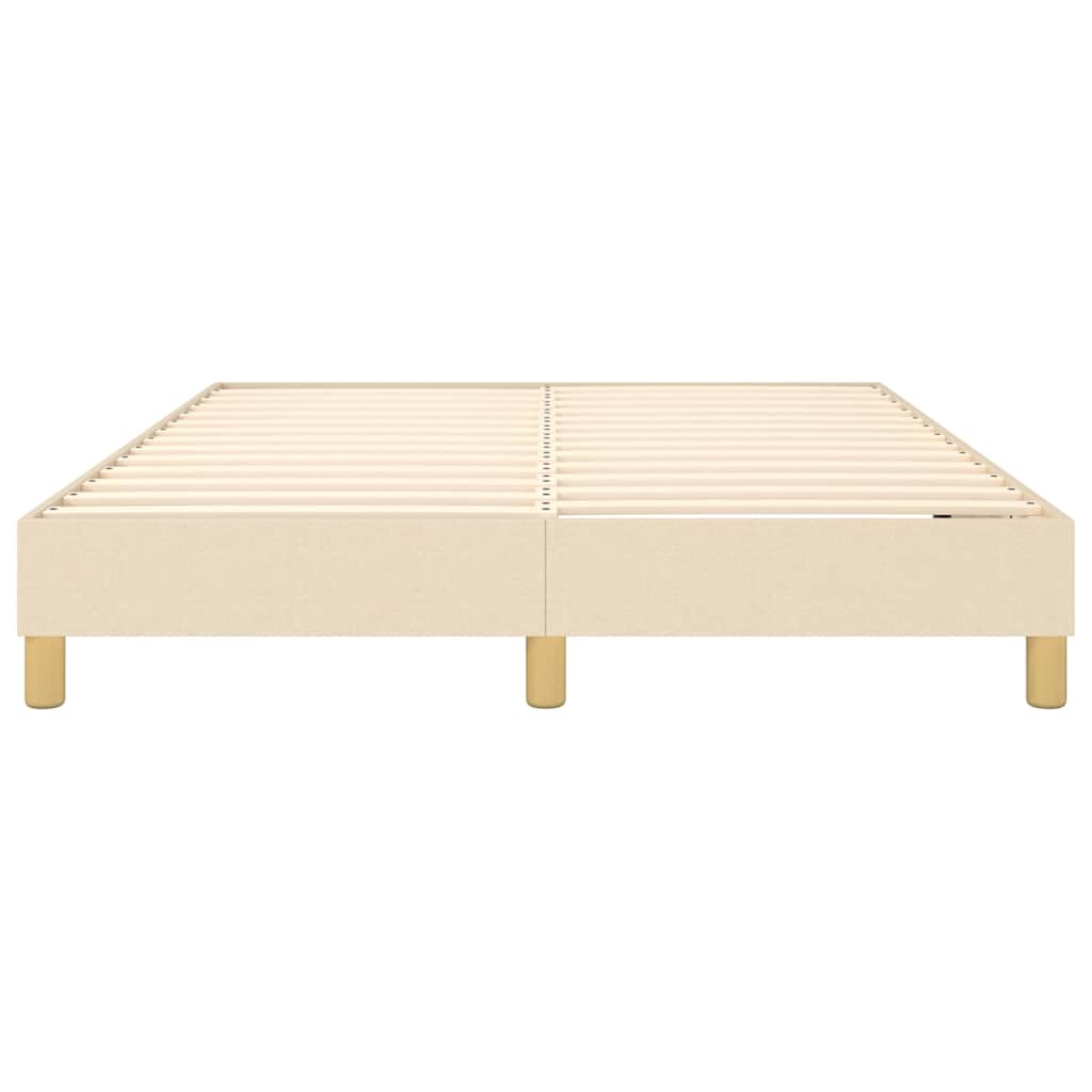 Struttura Letto a Rete a Molle Crema 140x190 cm in Tessuto