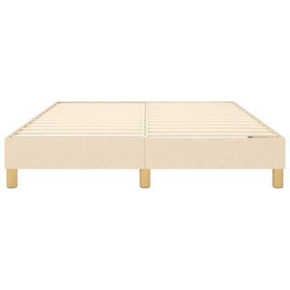 Struttura Letto a Rete a Molle Crema 140x190 cm in Tessuto