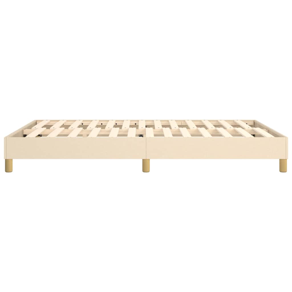 Struttura Letto a Rete a Molle Crema 140x190 cm in Tessuto