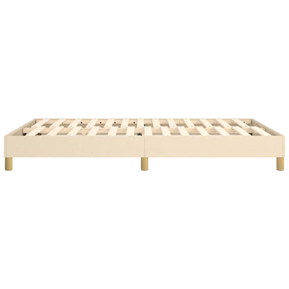 Struttura Letto a Rete a Molle Crema 140x190 cm in Tessuto