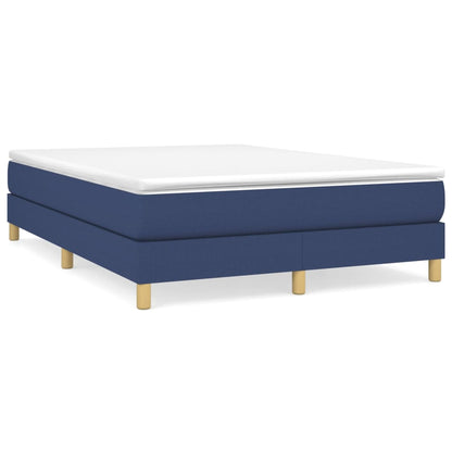 Struttura Letto a Rete a Molle Blu 140x190 cm in Tessuto