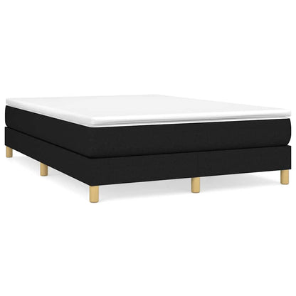 Struttura Letto a Rete a Molle Nero 140x200 cm in Tessuto