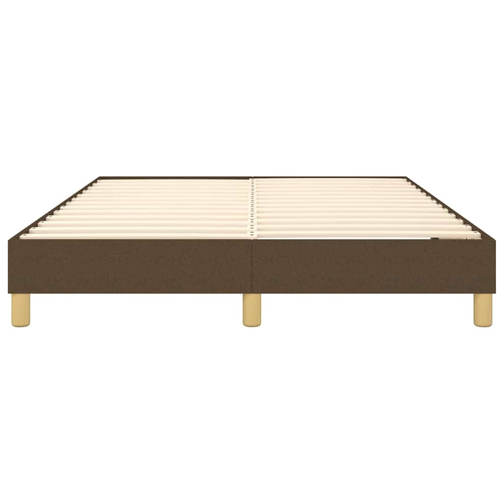 Struttura Letto a Rete a Molle Marrone Scuro 140x200 cm Tessuto