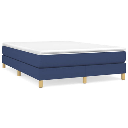 Struttura Letto a Rete a Molle Blu 140x200 cm in Tessuto