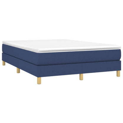 Struttura Letto a Rete a Molle Blu 140x200 cm in Tessuto