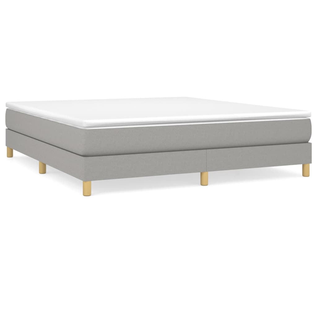 Struttura Letto a Rete a Molle Grigio Chiaro 160x200 cm Tessuto