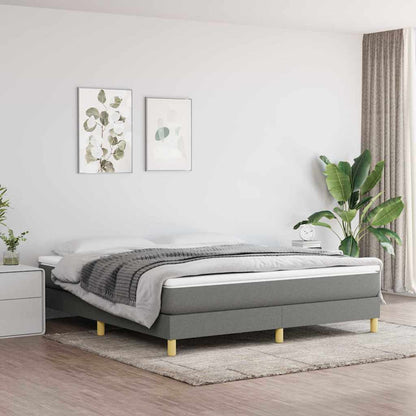 Struttura Letto a Rete a Molle Grigio Scuro 160x200 cm Tessuto