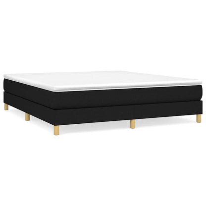 Struttura Letto a Rete a Molle Nero 160x200 cm in Tessuto