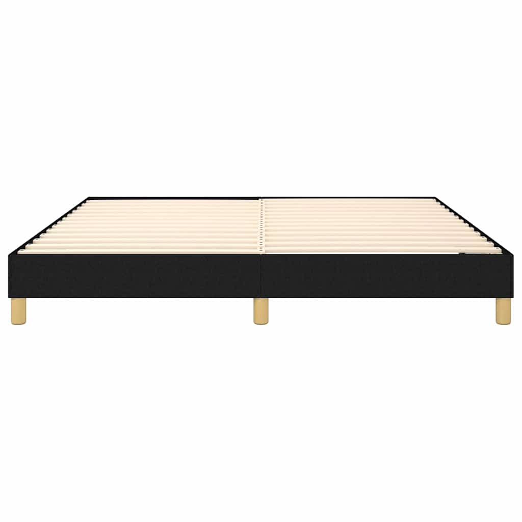 Struttura Letto a Rete a Molle Nero 160x200 cm in Tessuto