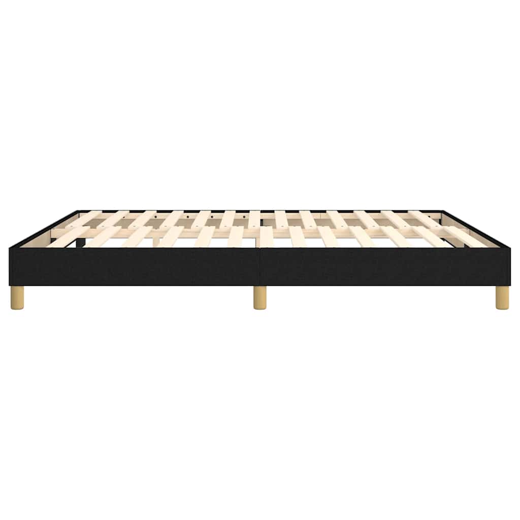 Struttura Letto a Rete a Molle Nero 160x200 cm in Tessuto