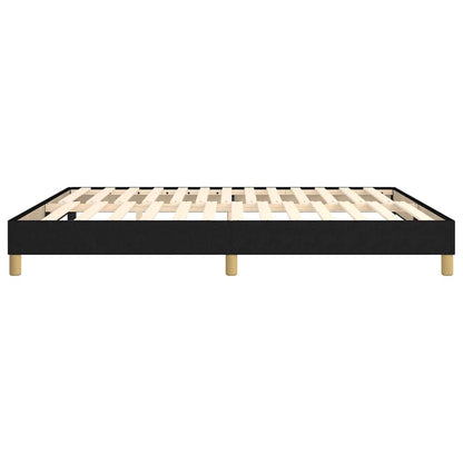 Struttura Letto a Rete a Molle Nero 160x200 cm in Tessuto