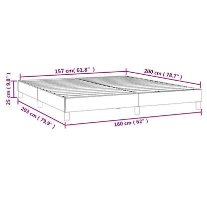 Struttura Letto a Rete a Molle Nero 160x200 cm in Tessuto