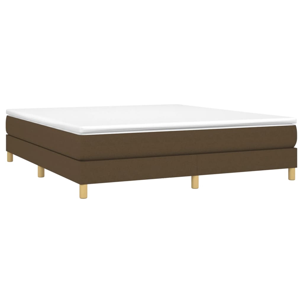 Struttura Letto a Rete a Molle Marrone Scuro 160x200 cm Tessuto | homemem39
