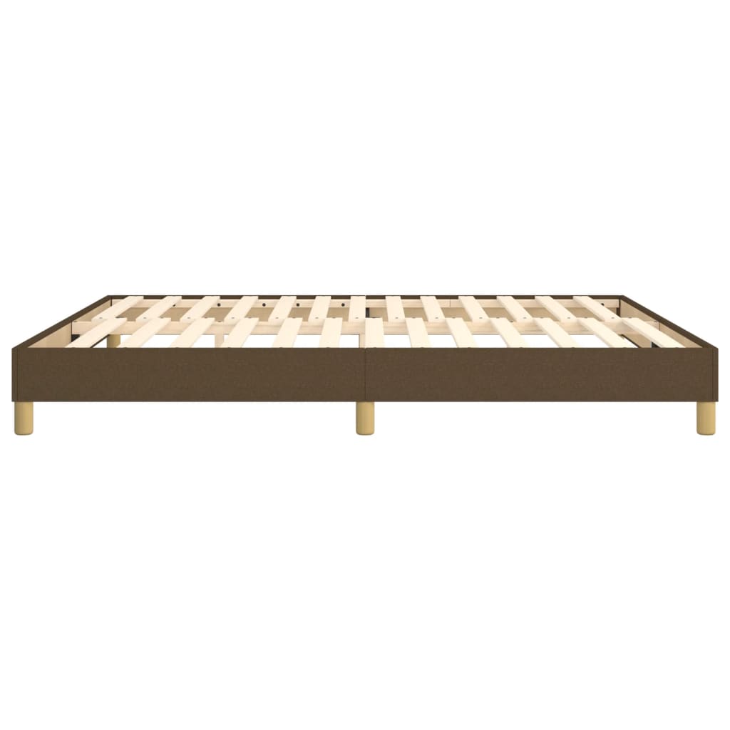 Struttura Letto a Rete a Molle Marrone Scuro 160x200 cm Tessuto | homemem39