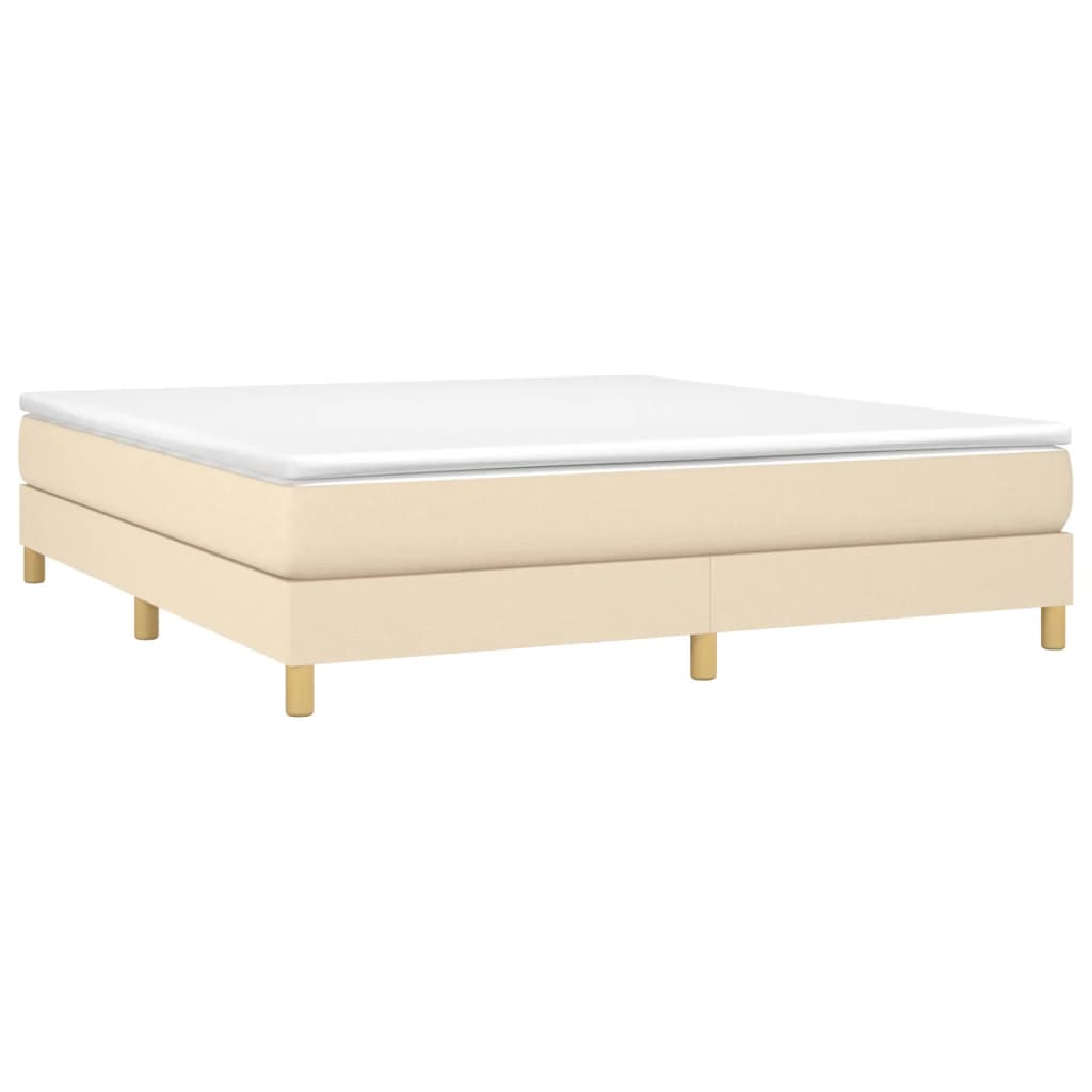 Struttura Letto a Rete a Molle Crema 160x200 cm in Tessuto | homemem39