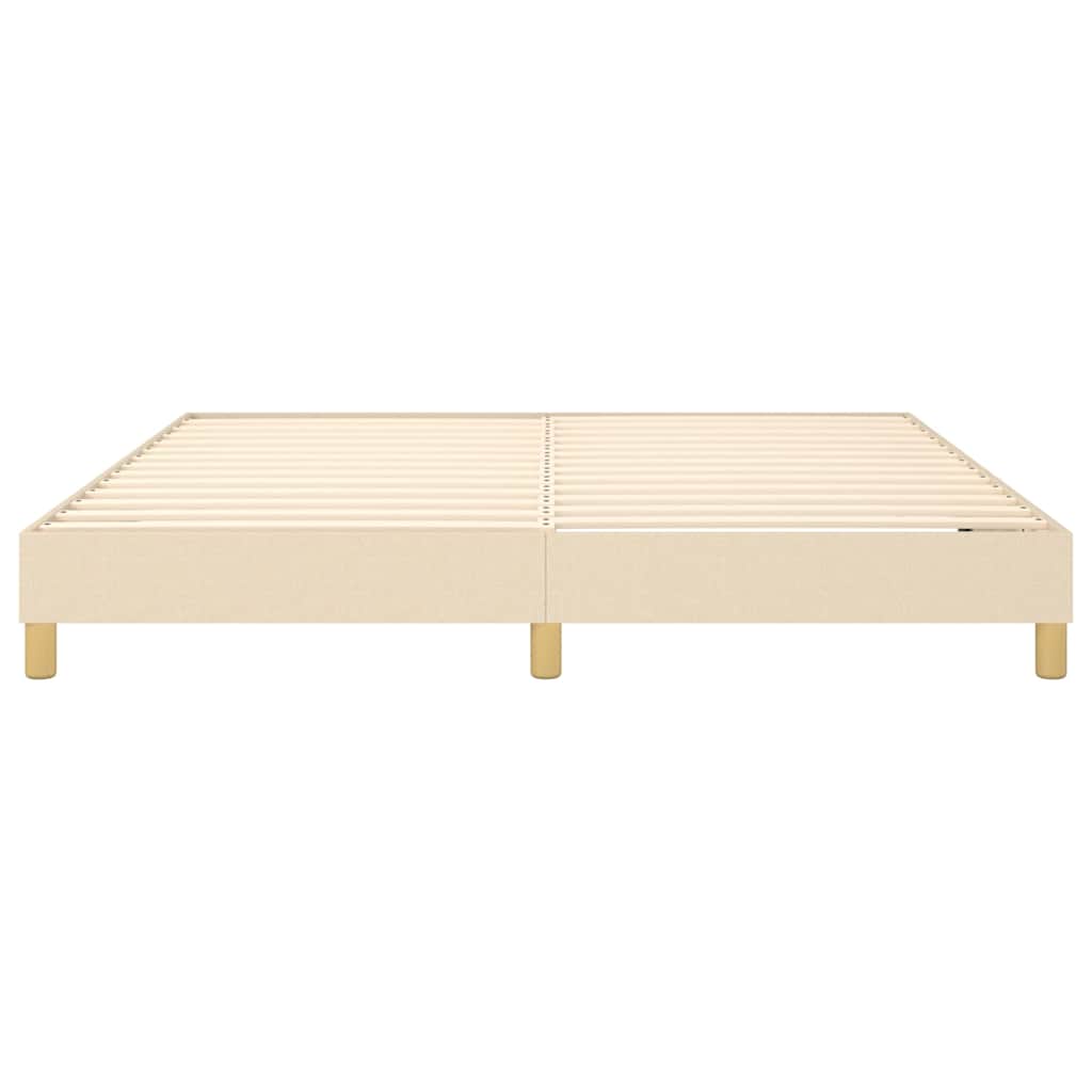 Struttura Letto a Rete a Molle Crema 160x200 cm in Tessuto