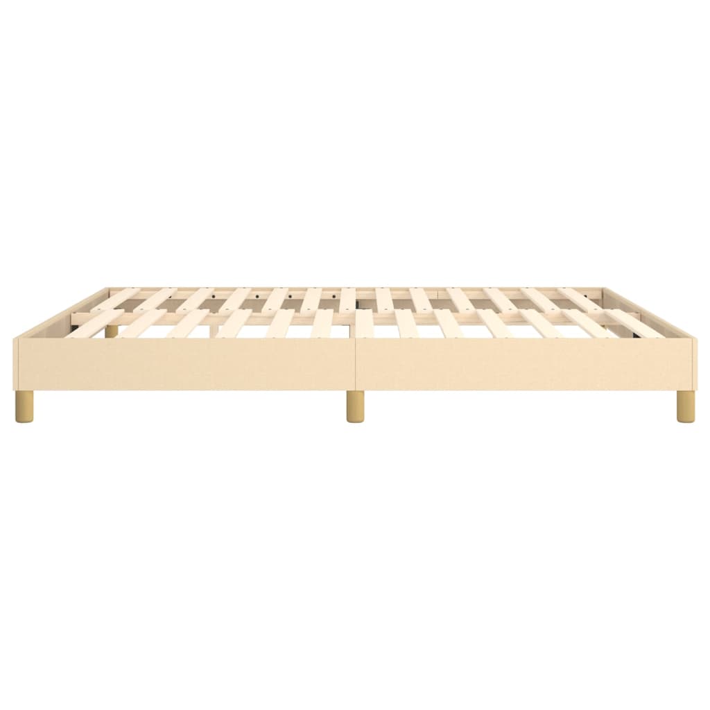 Struttura Letto a Rete a Molle Crema 160x200 cm in Tessuto | homemem39