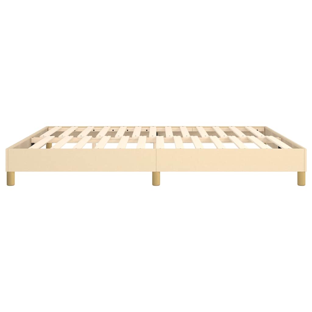 Struttura Letto a Rete a Molle Crema 160x200 cm in Tessuto