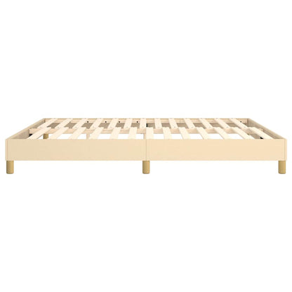 Struttura Letto a Rete a Molle Crema 160x200 cm in Tessuto