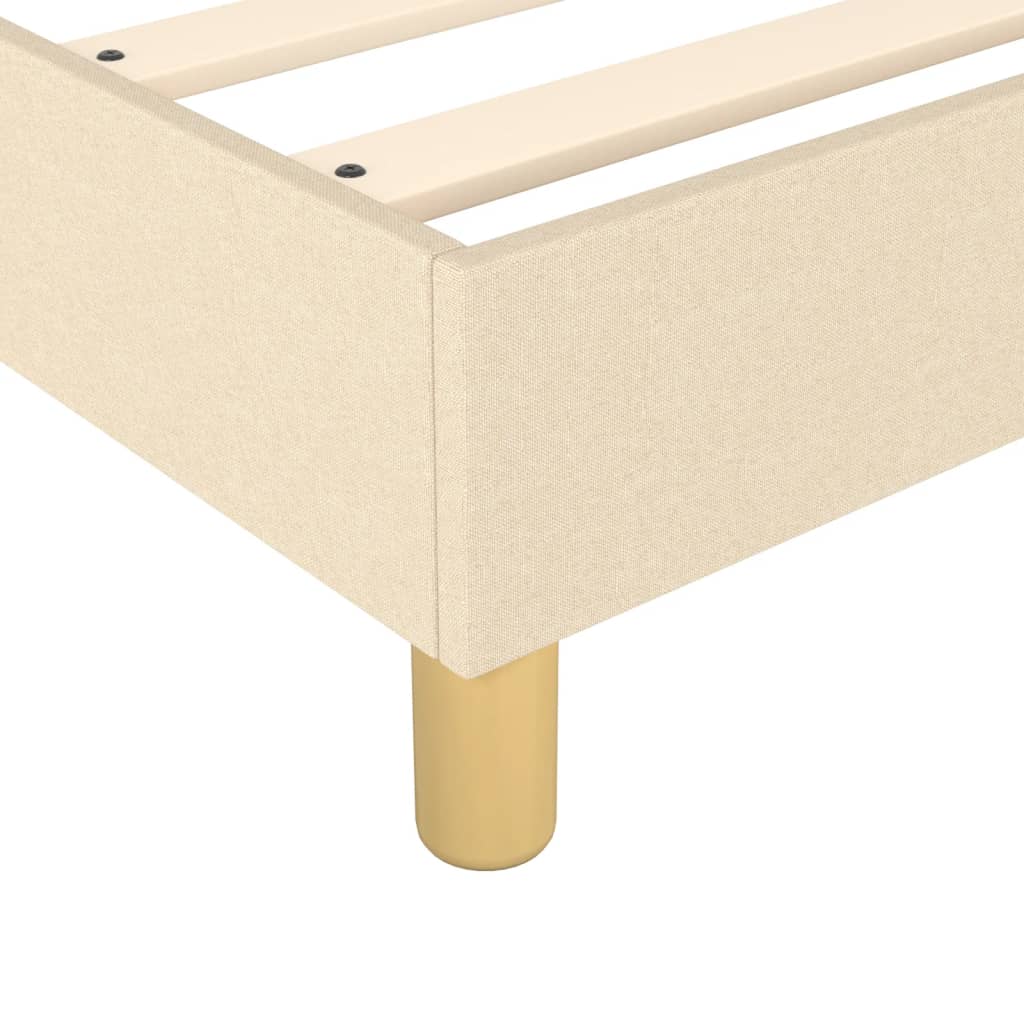 Struttura Letto a Rete a Molle Crema 160x200 cm in Tessuto | homemem39