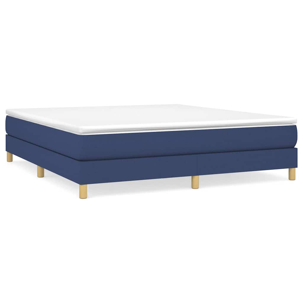Struttura Letto a Rete a Molle Blu 160x200 cm in Tessuto