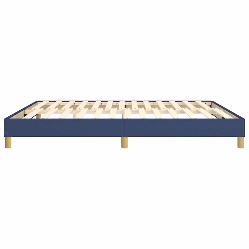 Struttura Letto a Rete a Molle Blu 160x200 cm in Tessuto