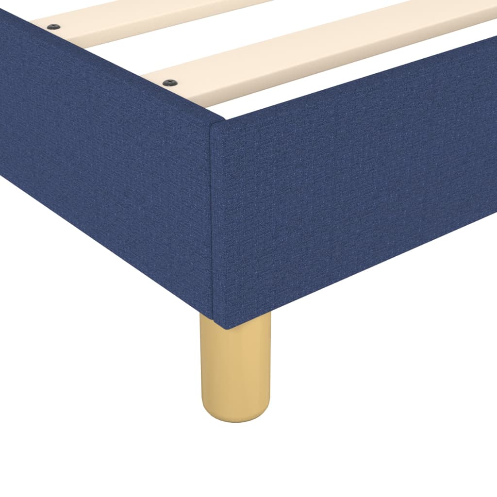 Struttura Letto a Rete a Molle Blu 160x200 cm in Tessuto