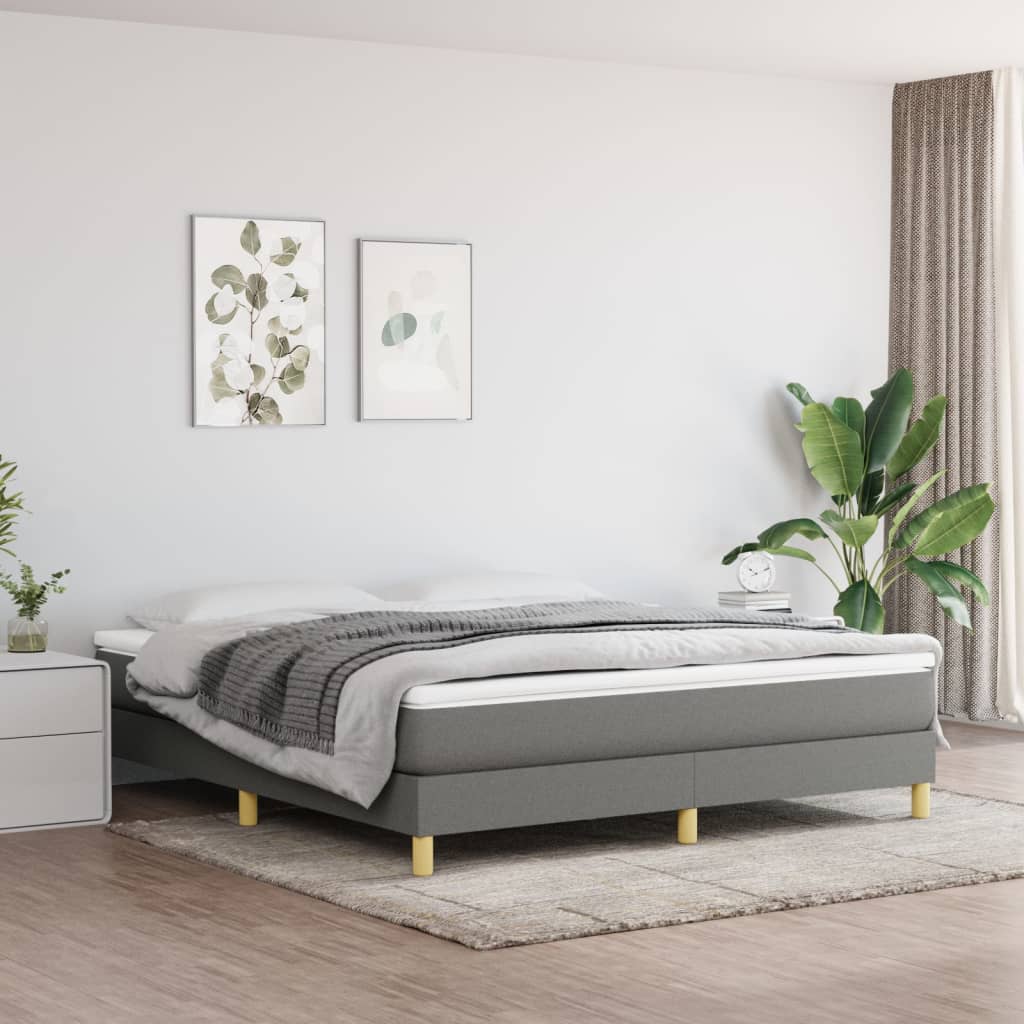 Struttura Letto a Rete a Molle Grigio Scuro 180x200 cm Tessuto | homemem39
