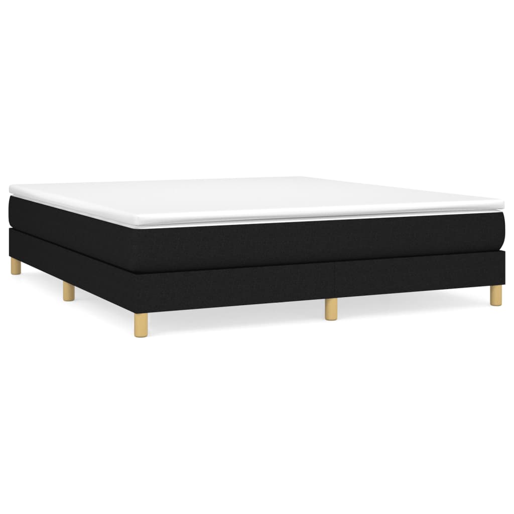 Struttura Letto a Rete a Molle Nero 180x200 cm in Tessuto | homemem39