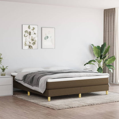 Struttura Letto a Rete a Molle Marrone Scuro 180x200 cm Tessuto | homemem39