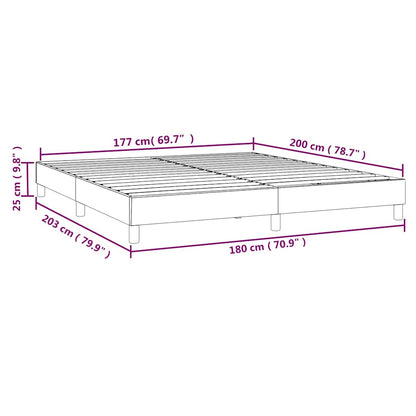 Struttura Letto a Rete a Molle Tortora 180x200 cm in Tessuto