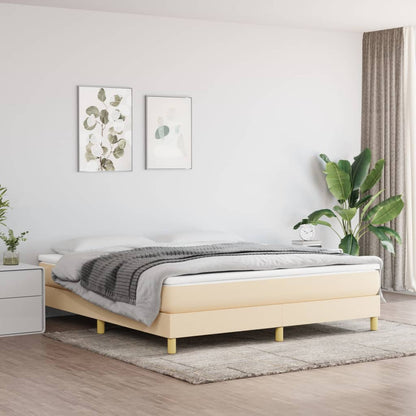 Struttura Letto a Rete a Molle Crema 180x200 cm in Tessuto | homemem39